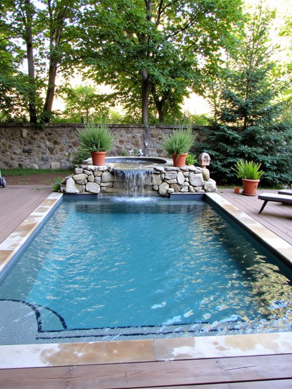 19 Elevated Inground Pool Ideas For A Relaxed Escape soothing water features oasis