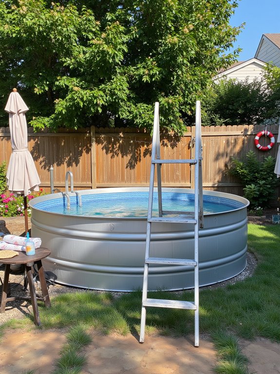 21 Gorgeous DIY Stock Tank Pool Ideas For Warm Summer Days stock tank pool safety tips