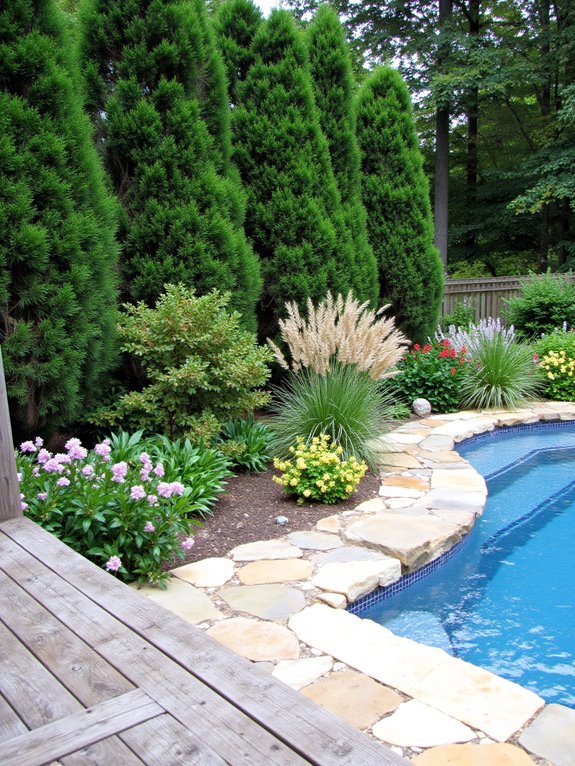 22 Gorgeous Inground Pool Landscaping That Transforms Any Yard strategic plant privacy enhancement