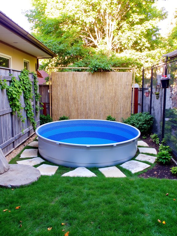 18 Trendy Stock Tank Pool Ideas For A Relaxed Summer Vibe stylish and safe fencing