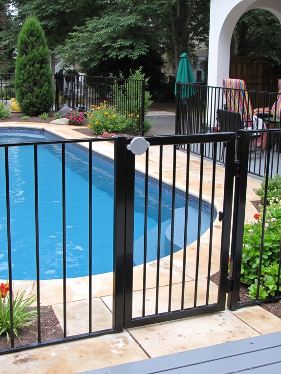 25 Practical Inground Pool Fence Ideas For Safe Stylish Spaces stylish baby gates safety