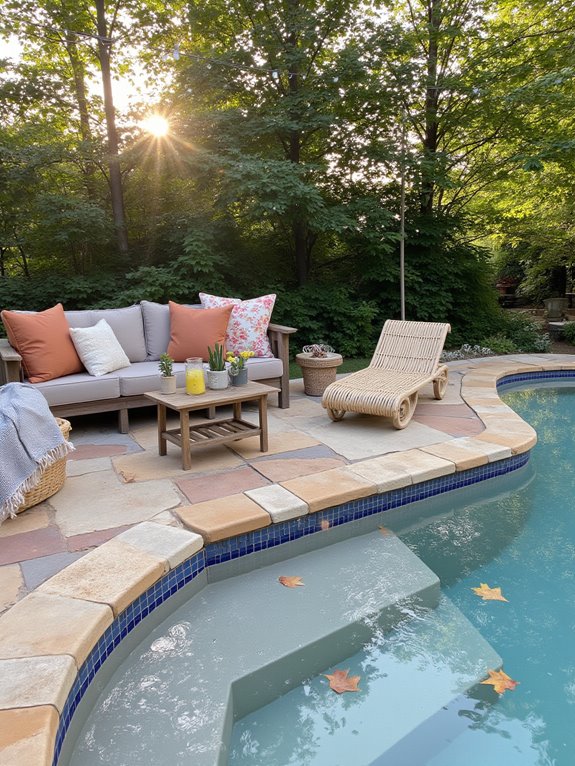 25 Chic Inground Pool Decorating Ideas That Feel Fresh stylish cozy lounge furniture
