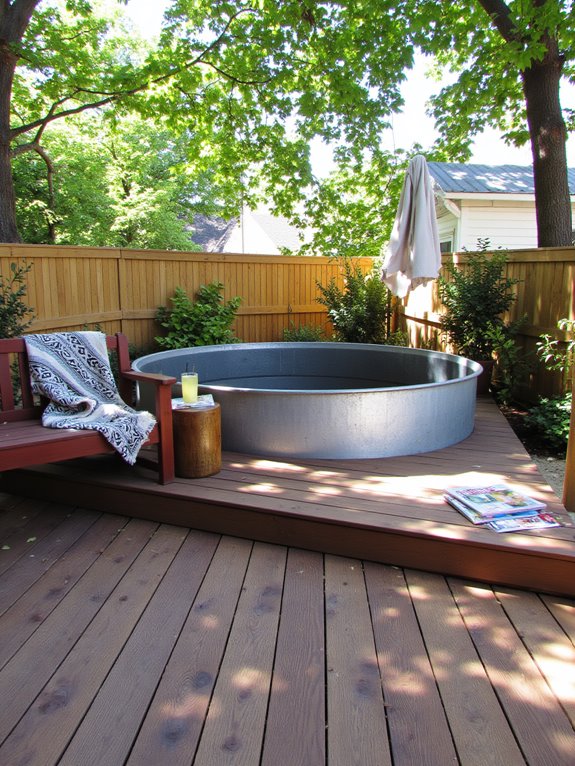 18 Trendy Stock Tank Pool Ideas For A Relaxed Summer Vibe stylish decking transforms pools
