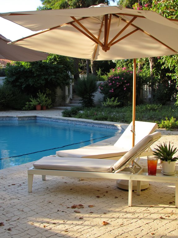 22 Trendy Outdoor Patio Pool Ideas For Endless Summer Days stylish loungers and plants