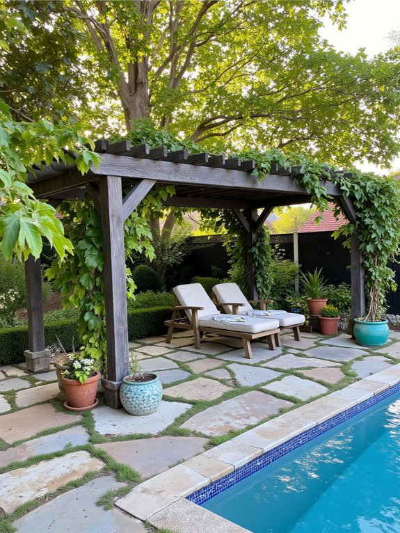 20 Stylish Backyard Inground Pool Landscaping Ideas For Instant Charm stylish pergola for shade