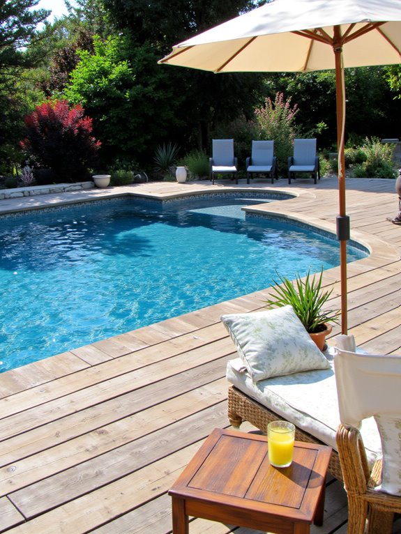 18 Stunning Inground Pool Ideas That Elevate Your Backyard stylish pool deck design