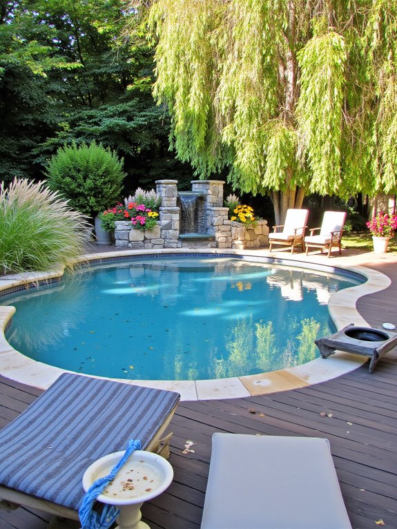 20 Stylish Backyard Inground Pool Landscaping Ideas For Instant Charm stylish pool landscaping ideas
