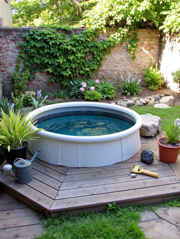 19 Trendy Plastic Stock Tank Pool Ideas For A Modern Twist stylish pool water feature