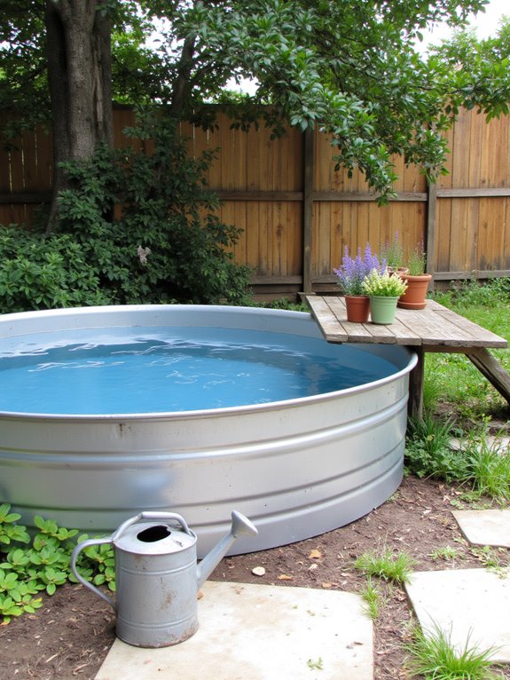 23 Refreshing Saltwater Stock Tank Pool Ideas For Easy Upkeep stylish practical backyard oasis