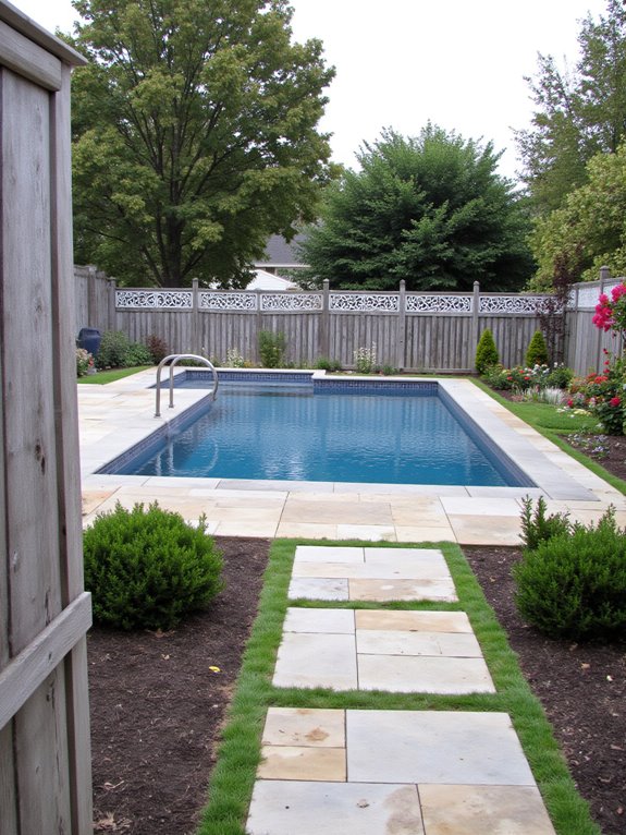 20 Smart Inground Pool Privacy Ideas For Peaceful Yards stylish privacy with fencing