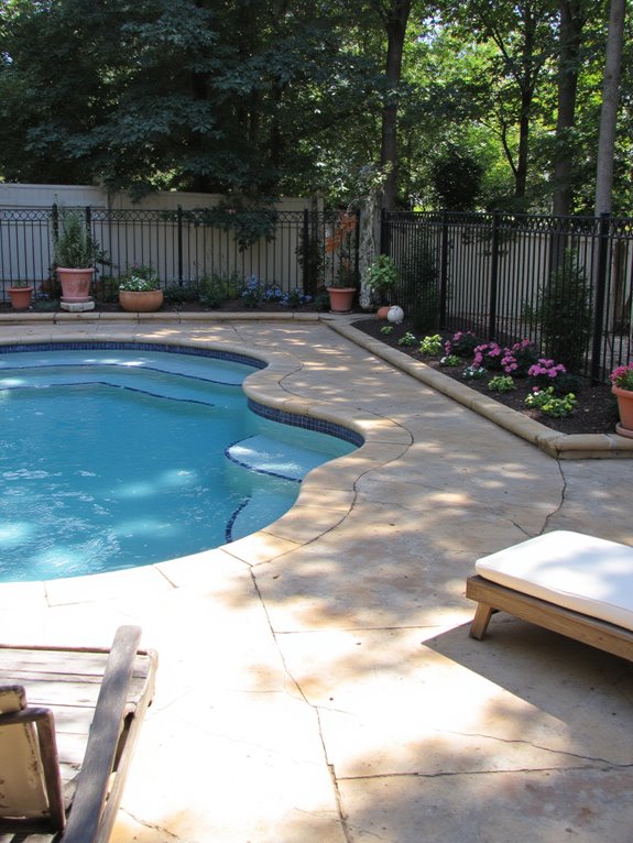 24 Creative Inground Pool Deck Ideas For Easy Backyard Upgrades stylish safety for pools