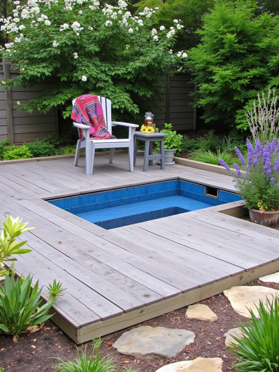 21 Unique Mini Stock Tank Pool Ideas Packed With Personality stylish slip resistant decking options