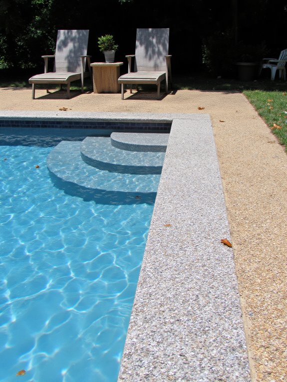 21 Unique Inground Pool Coping Ideas That Refresh Your Space stylish slip resistant pool coping
