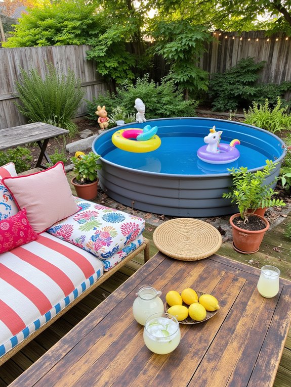 21 Stylish Poly Stock Tank Pool Ideas For A Smooth Setup stylish themed stock tank pool