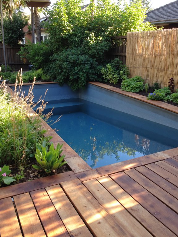 24 Unique Stock Tank Pool Deck Ideas That Elevate Any Yard sustainable materials for decking
