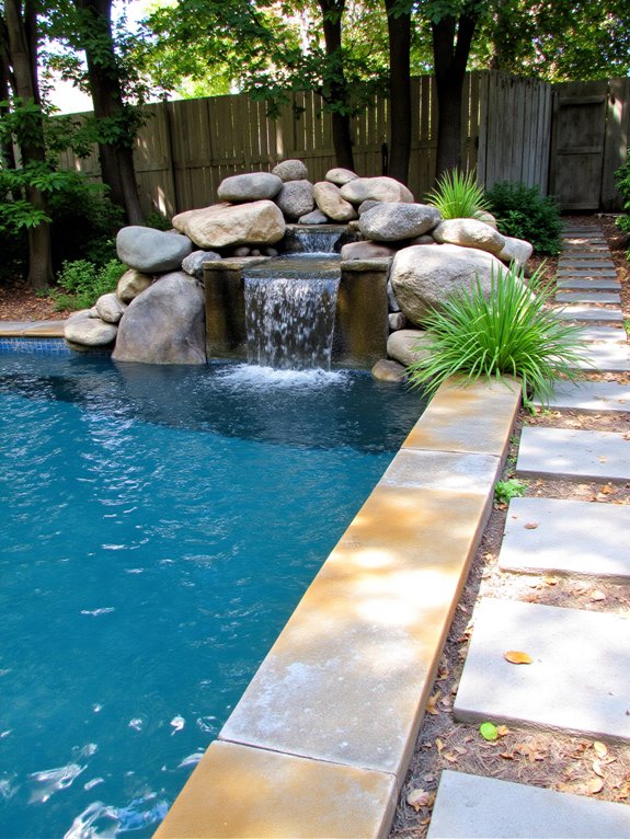 19 Inspiring Inground Pool Landscaping Ideas With Rock Waterfalls sustainable natural pool design