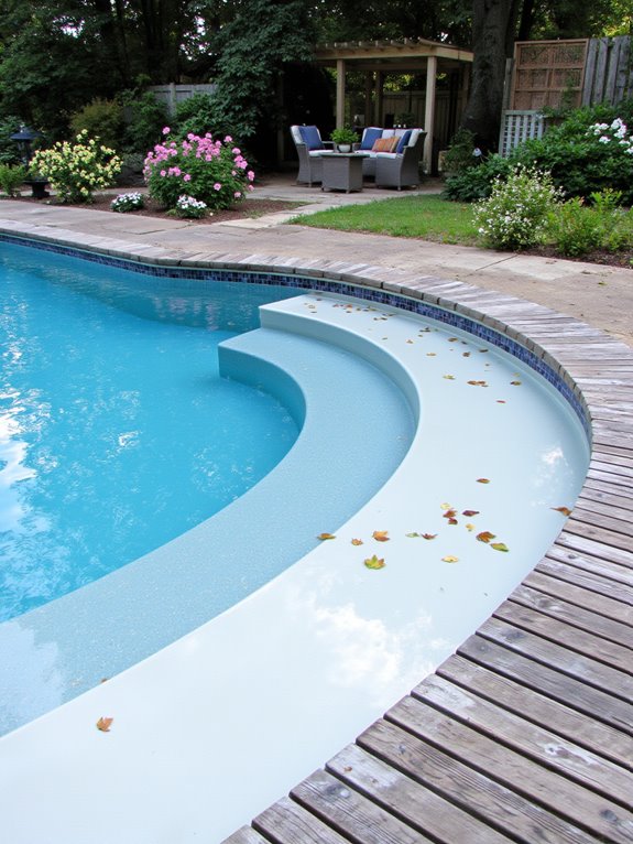 24 Beautiful Inground Pool Ideas With Tanning Ledges For Sun Lovers tanning ledges enhance pool experience