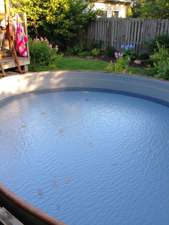20 Elevated Stock Tank Pool Liner Ideas That Look Professional textured liners enhance pool aesthetics