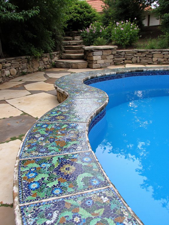 21 Unique Inground Pool Coping Ideas That Refresh Your Space tile coping design versatility