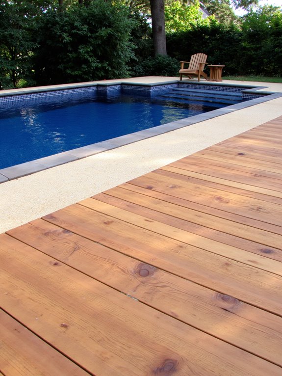 24 Creative Inground Pool Deck Ideas For Easy Backyard Upgrades timeless charm of wood