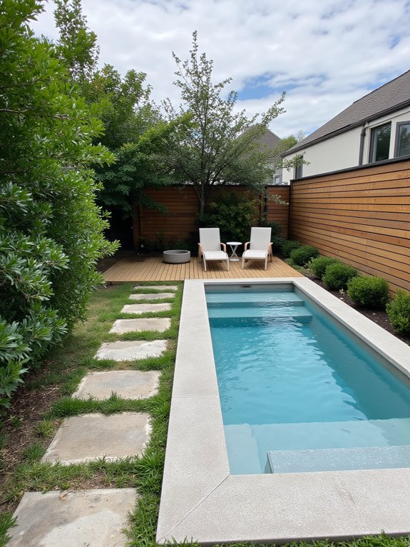 18 Unique Small Inground Pool Ideas For Compact Backyards tranquil minimalist backyard retreat