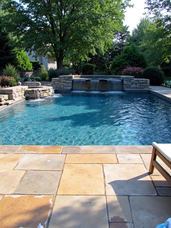 19 Striking Large Inground Pool Ideas For Spacious Yards tranquil outdoor water features