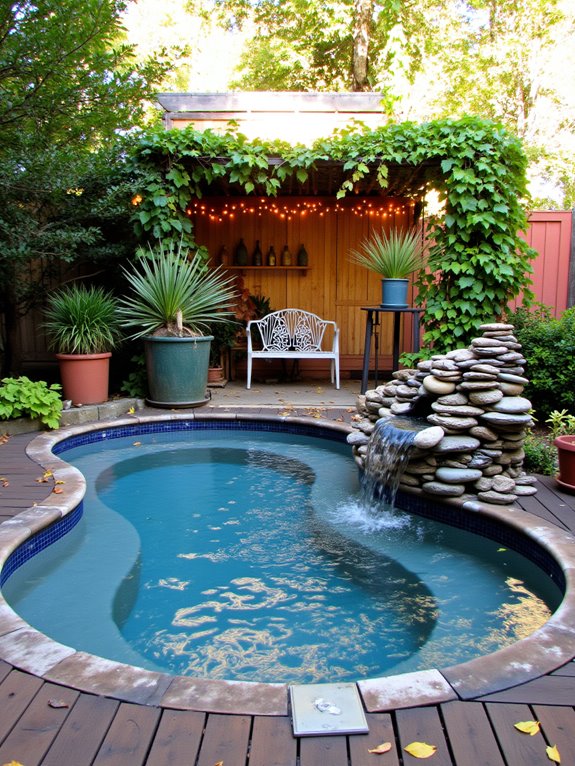 18 Rustic Stock Tank Pool Ideas With Warm Outdoor Charm tranquil water features enhance ambiance