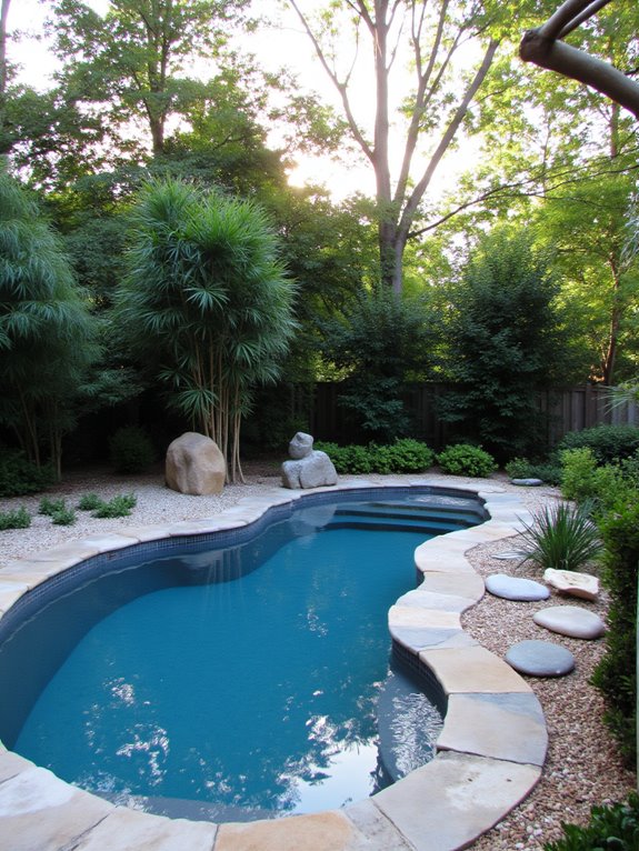 23 Creative Inground Pool Ideas You’ll Wish You Tried Sooner tranquil zen pool oasis