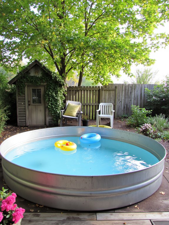 19 Simple Stock Tank Pool Ideas That Make Outdoor Living Easy transform stock tank pool