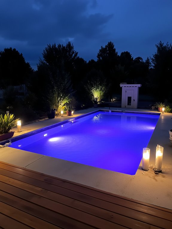 23 Modern Inground Pool Ideas For Crisp Outdoor Style transformative led pool lighting