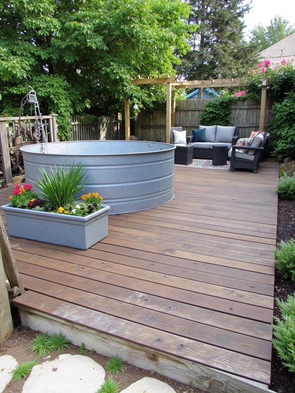 21 Beautiful Tank Swimming Pool Ideas That Look Surprisingly Elegant trendy tank pool decks