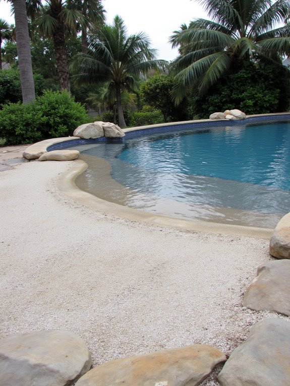 22 Gorgeous Inground Pool Landscaping That Transforms Any Yard tropical beach entry design