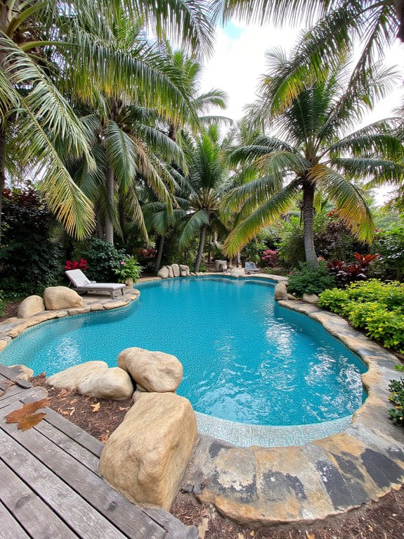 18 Stunning Inground Pool Ideas That Elevate Your Backyard tropical paradise backyard oasis