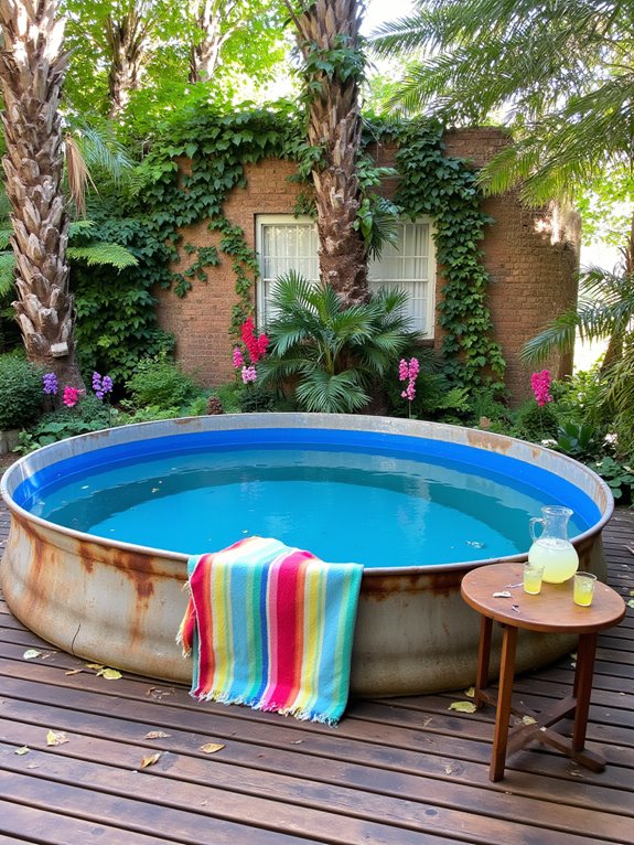 18 Stunning Stock Tank Pool Ideas That Feel Like a Backyard Escape tropical paradise backyard oasis