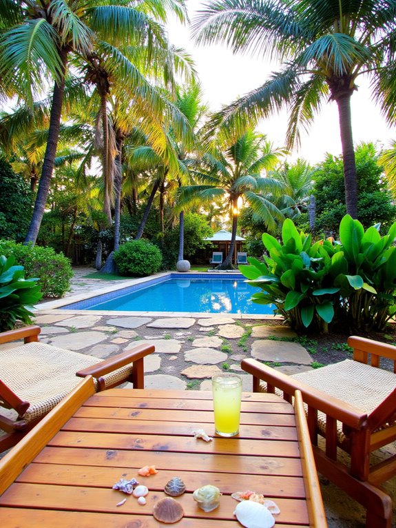 23 Lovely Inground Pool Landscaping Ideas For A Natural Feel tropical paradise pool landscaping