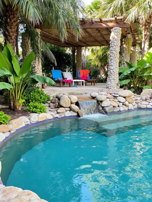 19 Striking Large Inground Pool Ideas For Spacious Yards tropical resort backyard oasis