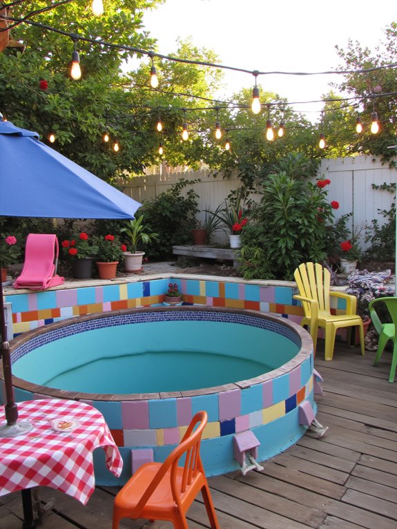 25 Upgraded Stock Tank Pool Ideas For A Big Style Boost tropical themed pool paradise