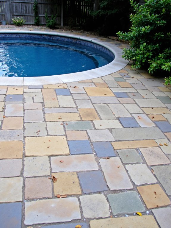 24 Polished Inground Pool Deck Ideas With Pavers For A Finished Look unique paver design techniques