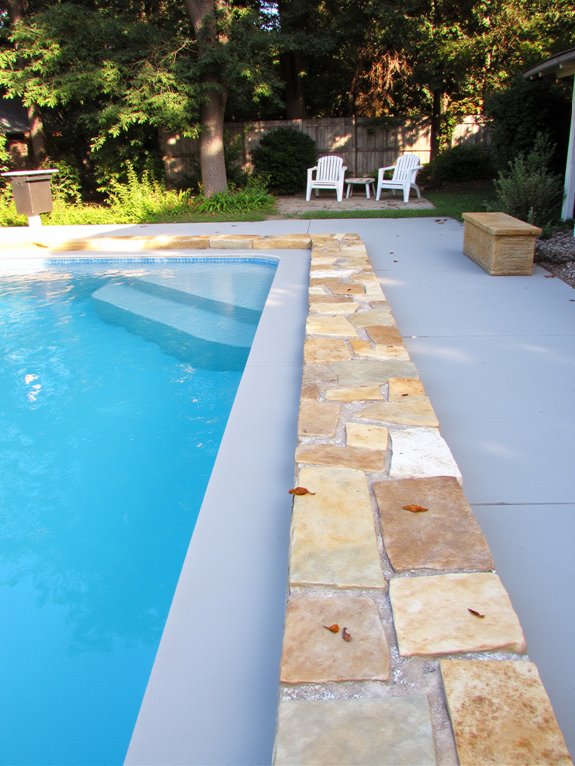 21 Unique Inground Pool Coping Ideas That Refresh Your Space versatile concrete pool coping