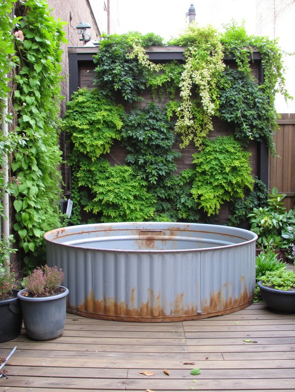 24 Clever Container Pool Ideas That Reinvent Your Outdoor Space vertical gardens enhance tranquility
