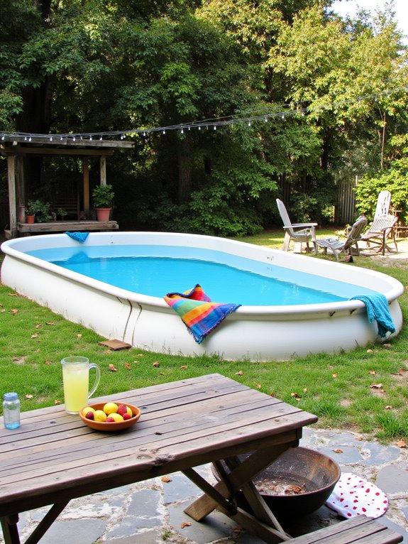 23 Refreshing Saltwater Stock Tank Pool Ideas For Easy Upkeep vibrant atmosphere and games