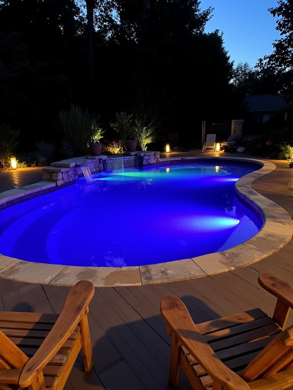 23 Creative Inground Pool Ideas You’ll Wish You Tried Sooner vibrant led pool lighting