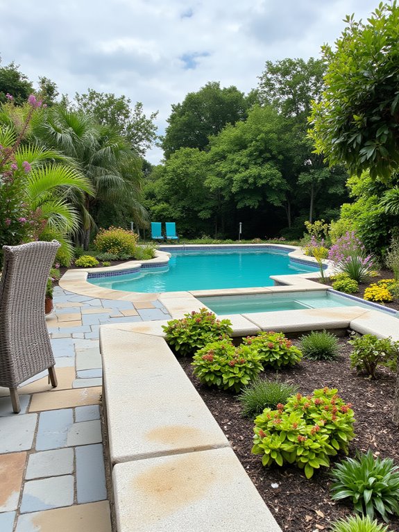 23 Creative Inground Pool Ideas You’ll Wish You Tried Sooner vibrant oasis with greenery