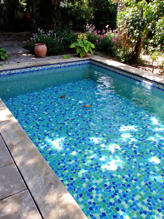 23 Brilliant Inground Pool Ideas That Look Amazing On A Budget vibrant pool tile transformation