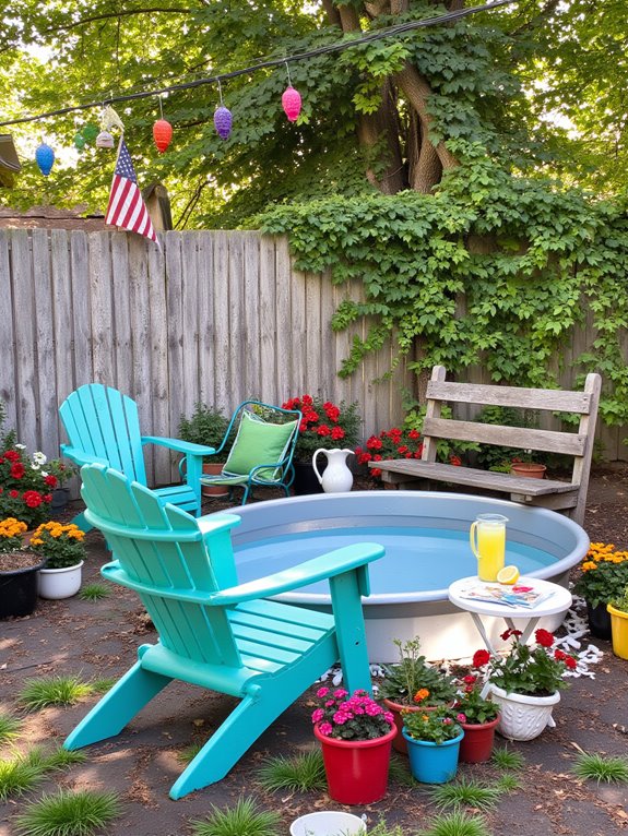 16 Budget Friendly Stock Tank Pool Ideas For Wallet Smart Fun vibrant poolside decor ideas