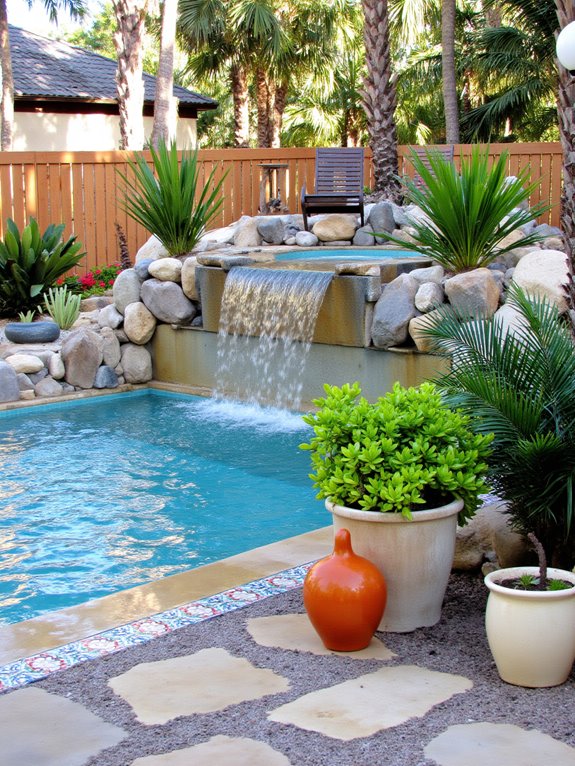 25 Chic Inground Pool Decorating Ideas That Feel Fresh vibrant splash zone features
