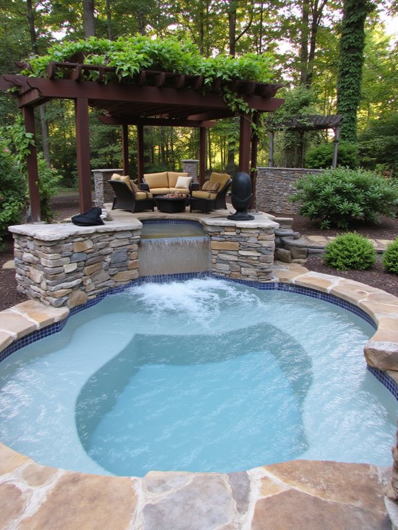 18 Luxurious Inground Pool And Hot Tub Ideas For Home Retreats year round hot tub enjoyment
