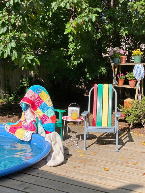 18 Bright Tin Pool Ideas That Add Fun Retro Character year round tin pool activities