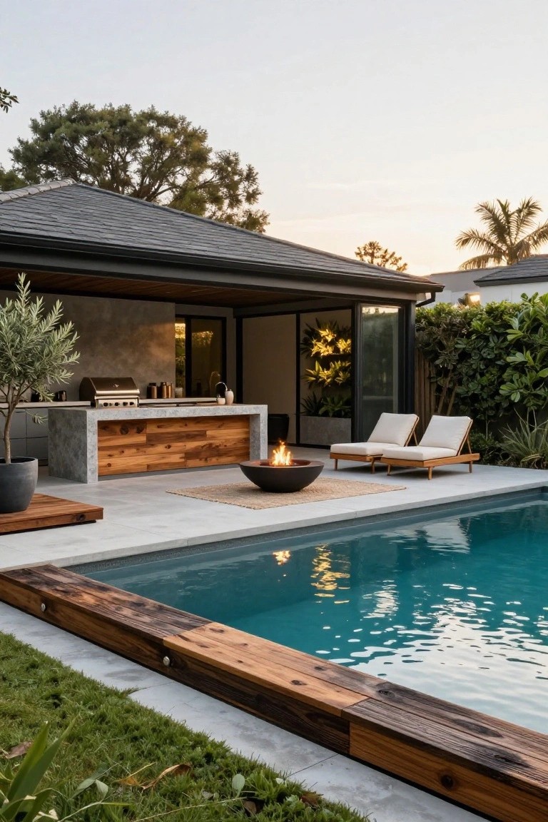 Raised Wood Edges Around Above-Ground Pools