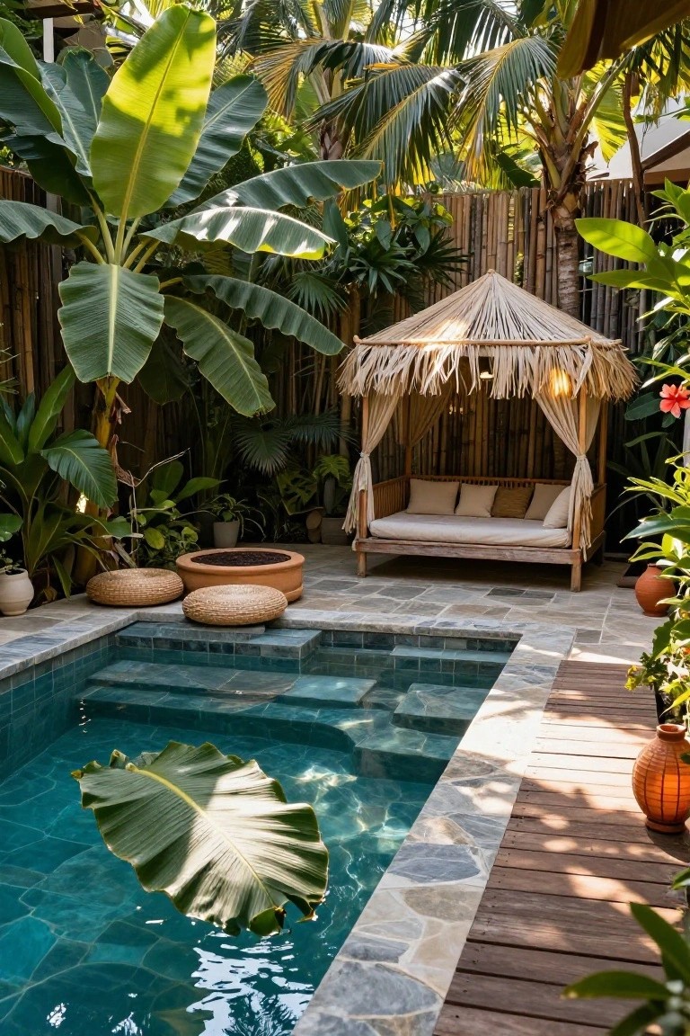 Shaded Poolside Daybed Spot